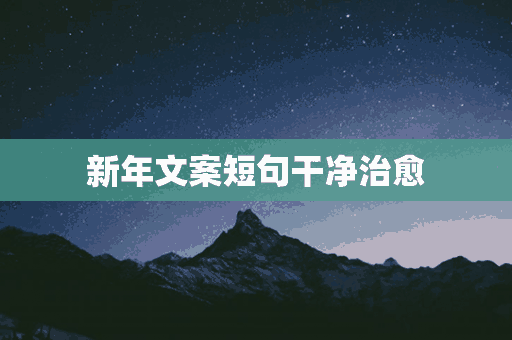 新年文案短句干净治愈